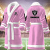 las vegas raiders nfl personalized fleece bathrobe 4ejhp