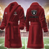 las vegas raiders nfl personalized fleece bathrobe 50vjb