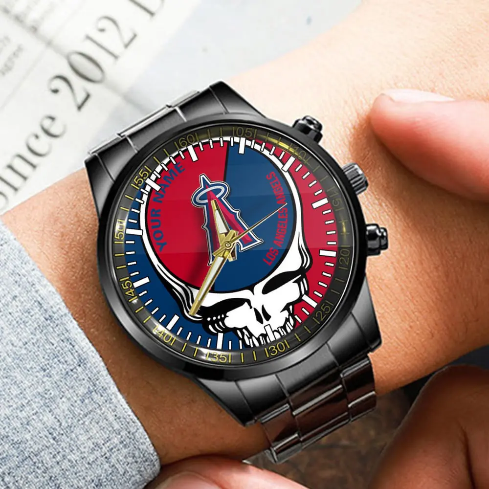 los angeles angels mlb personalized fashion 3d men hand watch gift for fans for father r3vic