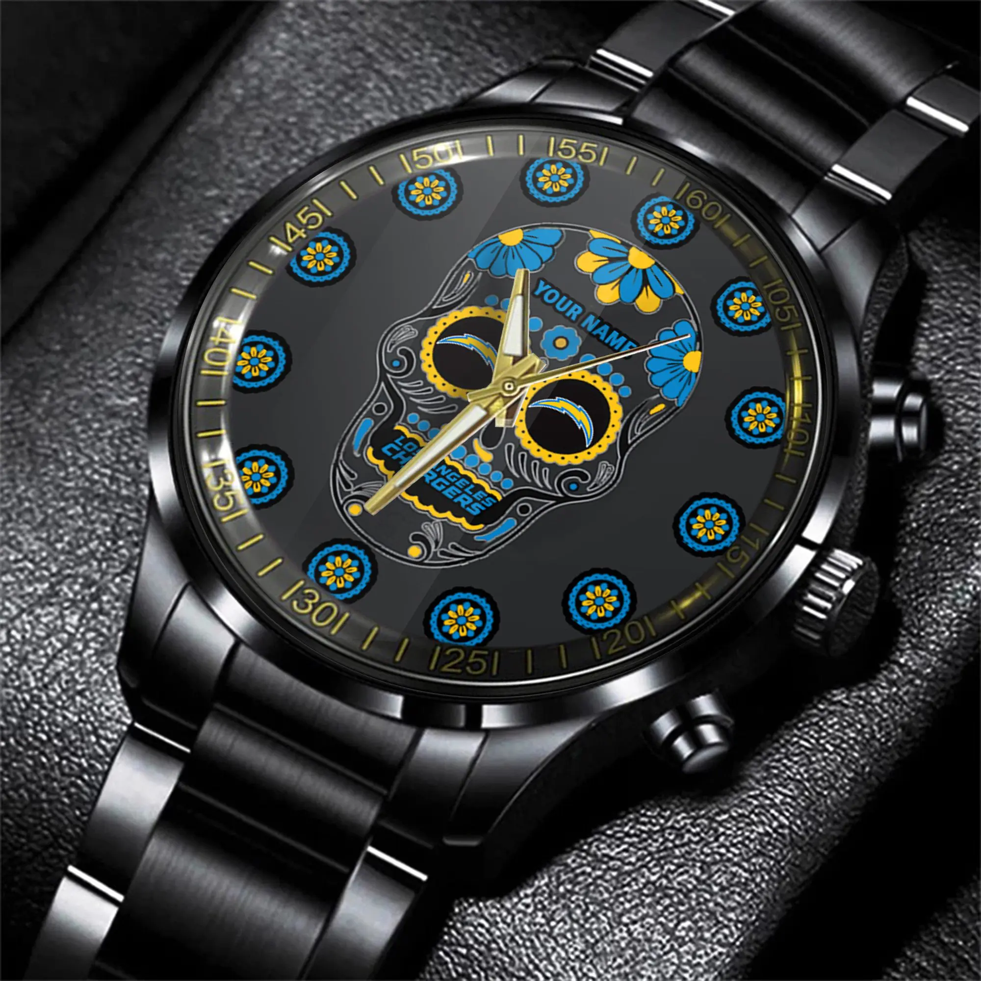 los angeles chargers nfl men hand watch personalized gift for fans gplaj
