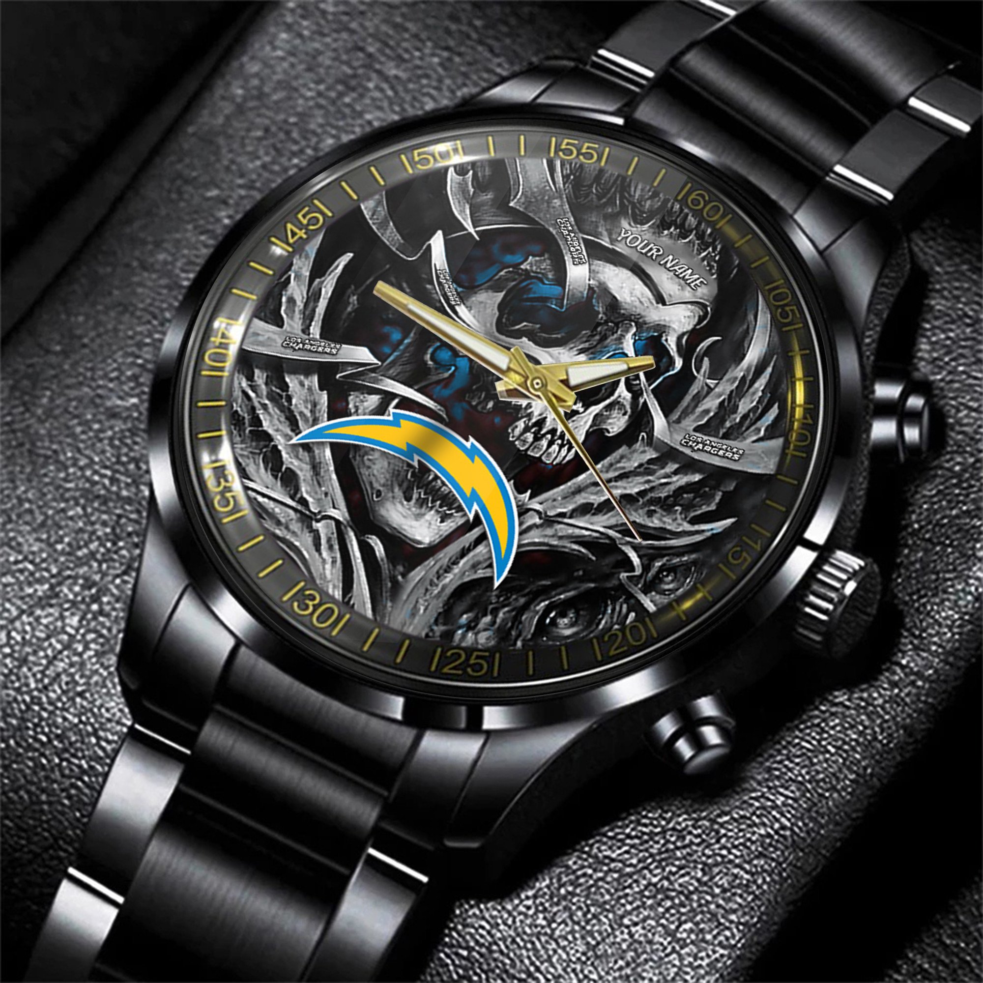 los angeles chargers nfl men hand watch personalized gift for fans zg5gf