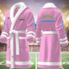 los angeles chargers nfl personalized fleece bathrobe gbr7q