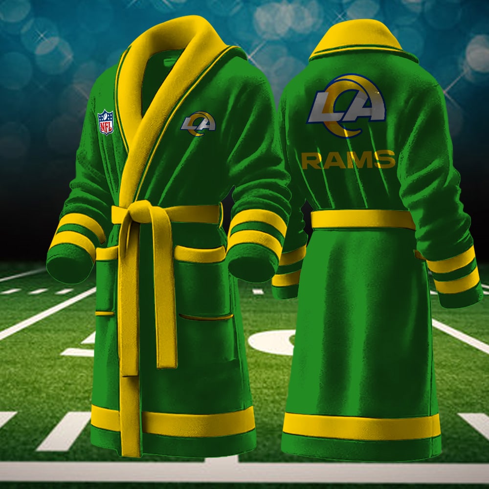 los angeles rams nfl personalized fleece bathrobe pcxqb
