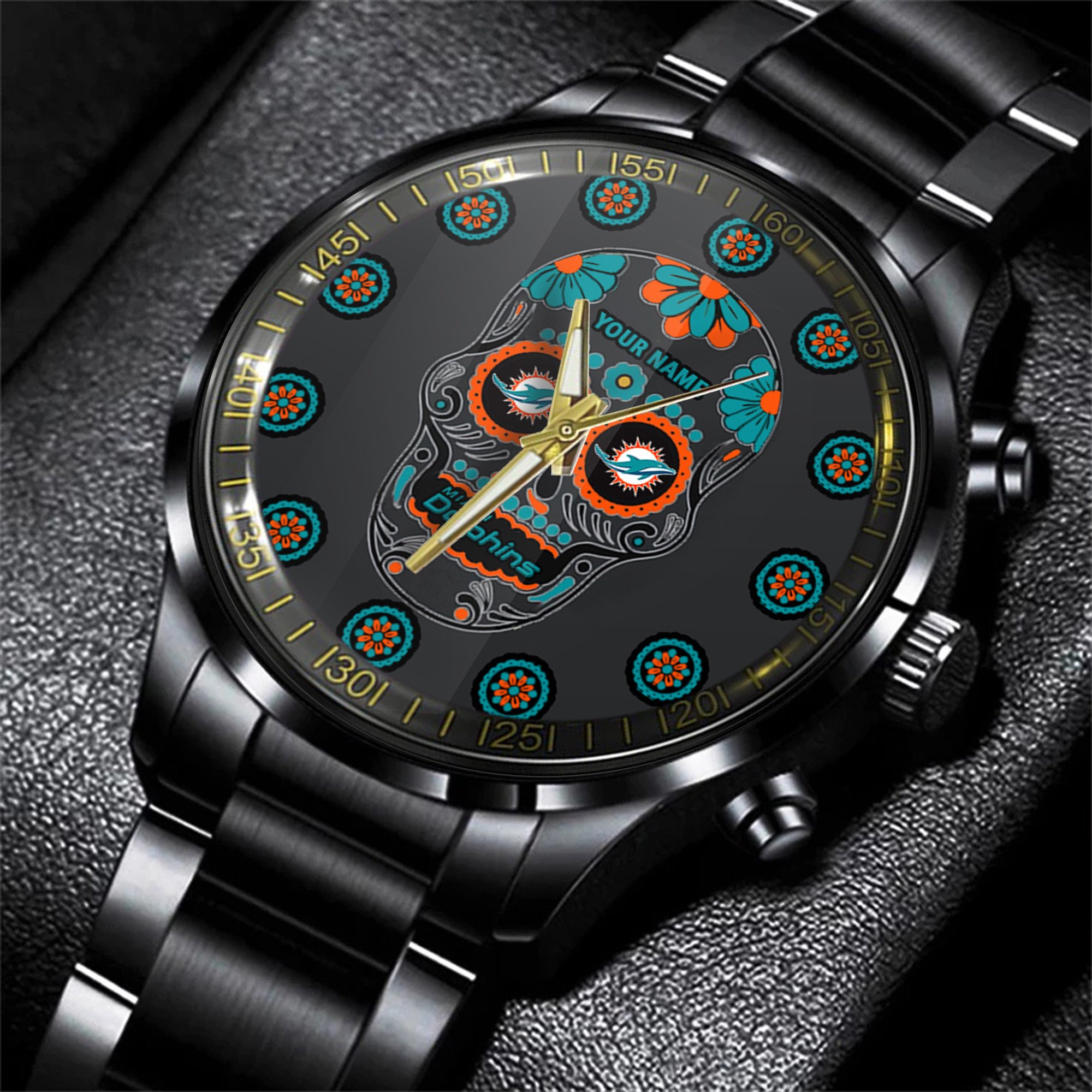 miami dolphins nfl men hand watch personalized gift for fans 13qv4