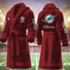 miami dolphins nfl personalized fleece bathrobe cnpp4