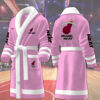 miami heat nba personalized fleece bathrobe mxc54