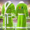 miami hurricanes ncaa personalized fleece bathrobe aqjtt