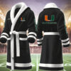 miami hurricanes ncaa personalized fleece bathrobe s20lh