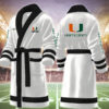 miami hurricanes ncaa personalized fleece bathrobe sdo63
