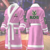 milwaukee bucks nba personalized fleece bathrobe cgwo8