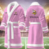 minnesota vikings nfl personalized fleece bathrobe hx1rs