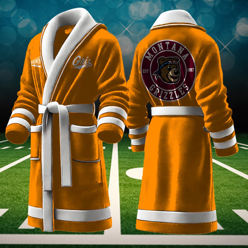 montana grizzlies ncaa personalized fleece bathrobe 7hbyj