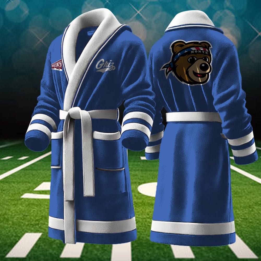 montana grizzlies ncaa personalized fleece bathrobe f6lnr