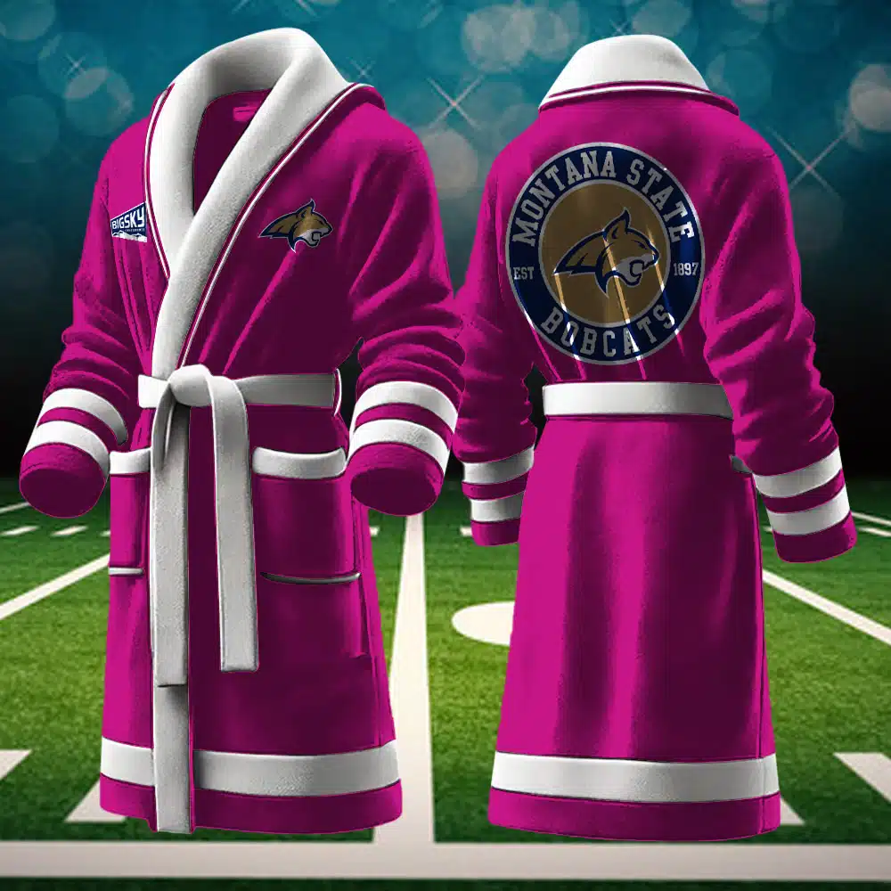 montana state bobcats ncaa personalized fleece bathrobe xa9ty