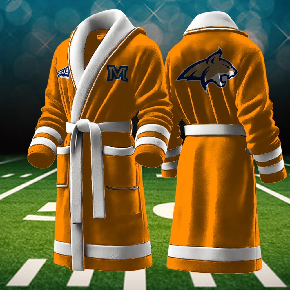 montana state bobcats ncaa personalized fleece bathrobe y1yw6