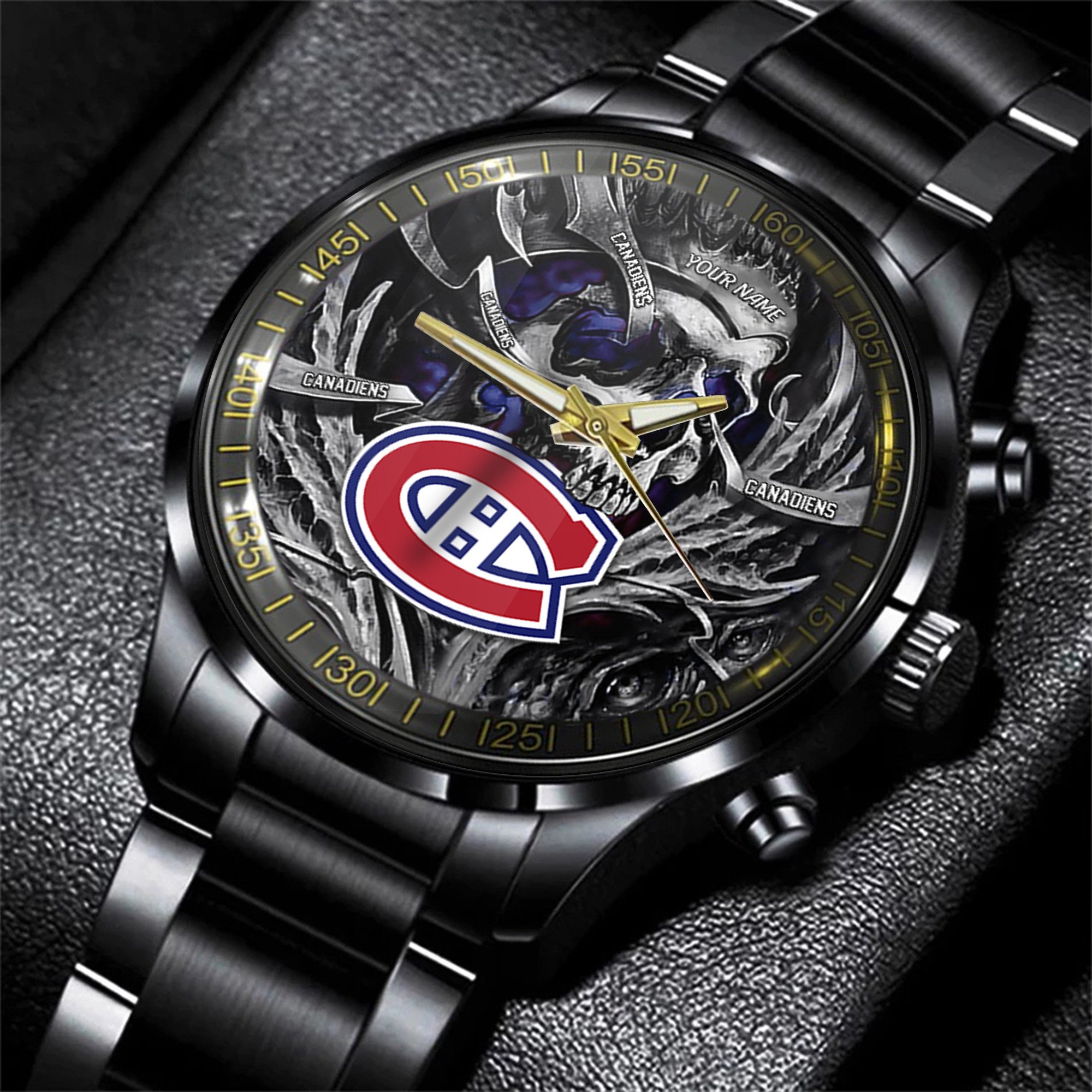 montreal canadiens nhl skull personalized hand watch gift for fans urdkk