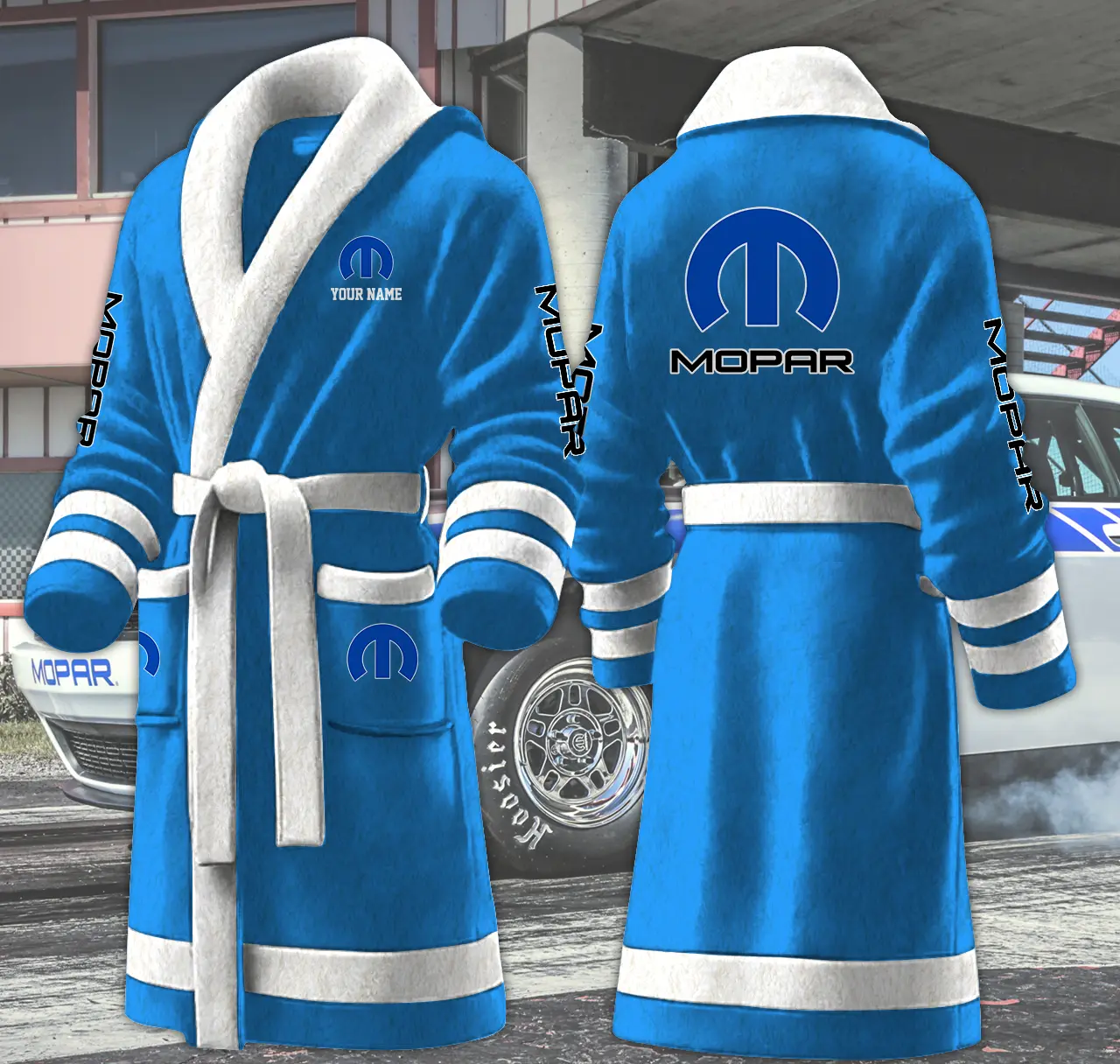 mopar motocycles personalized fleece bathrobe 7yxfa