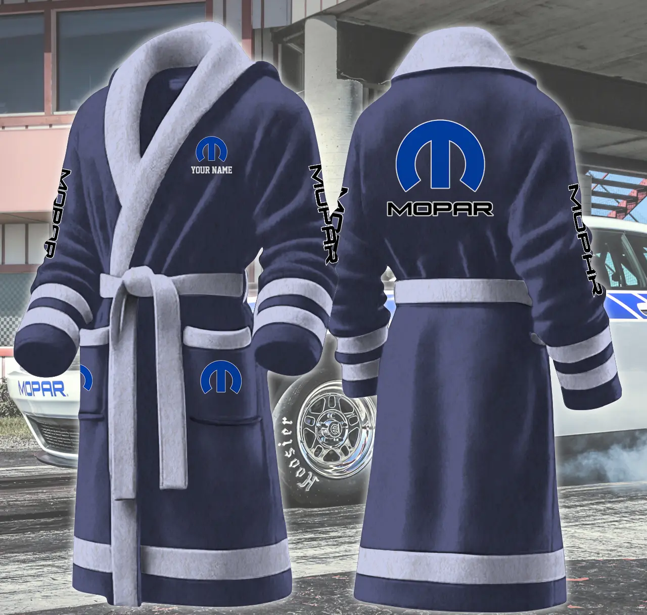 mopar motocycles personalized fleece bathrobe faanx