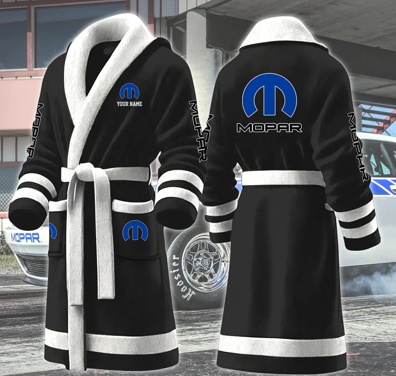 mopar motocycles personalized fleece bathrobe x1iva