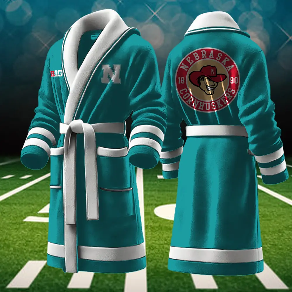 nebraska cornhuskers ncaa personalized fleece bathrobe m5b7i