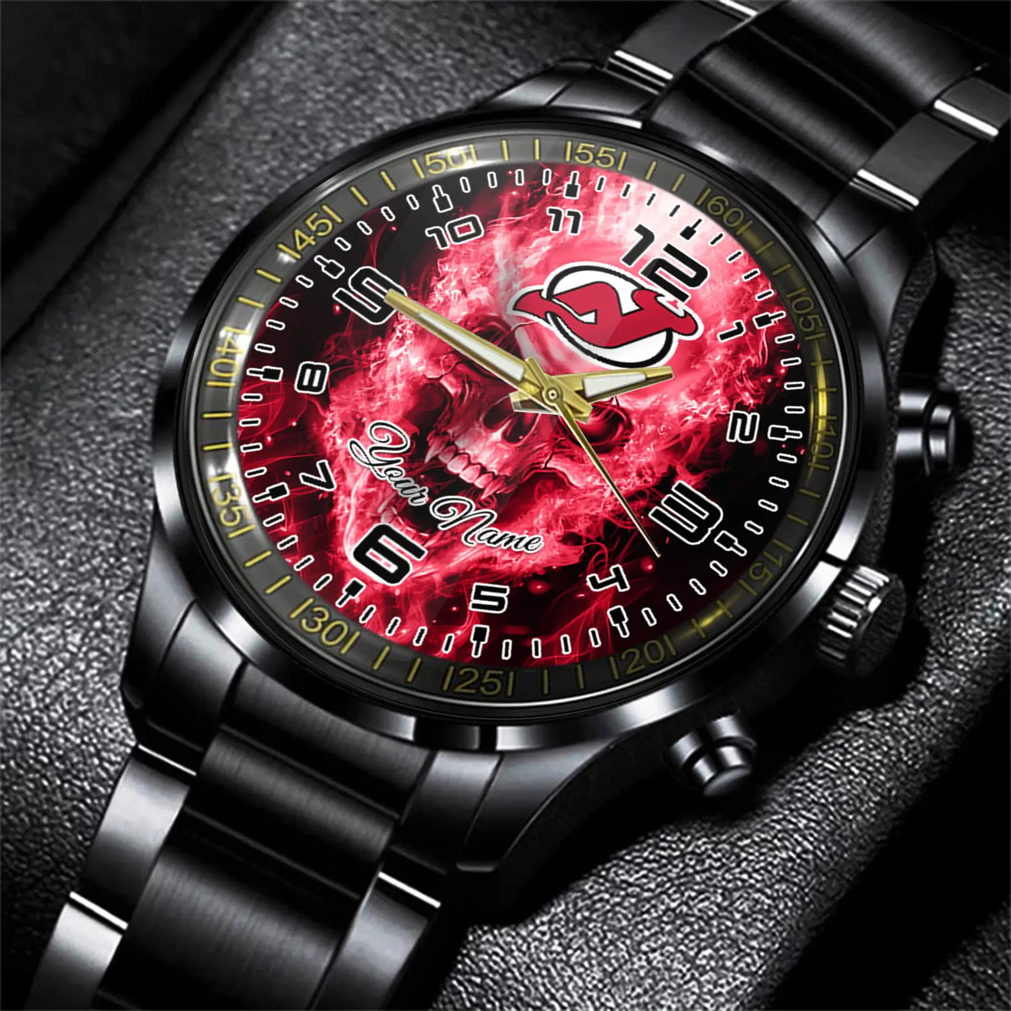 new jersey devils nhl personalized style hand watch gift for fans lc0hs