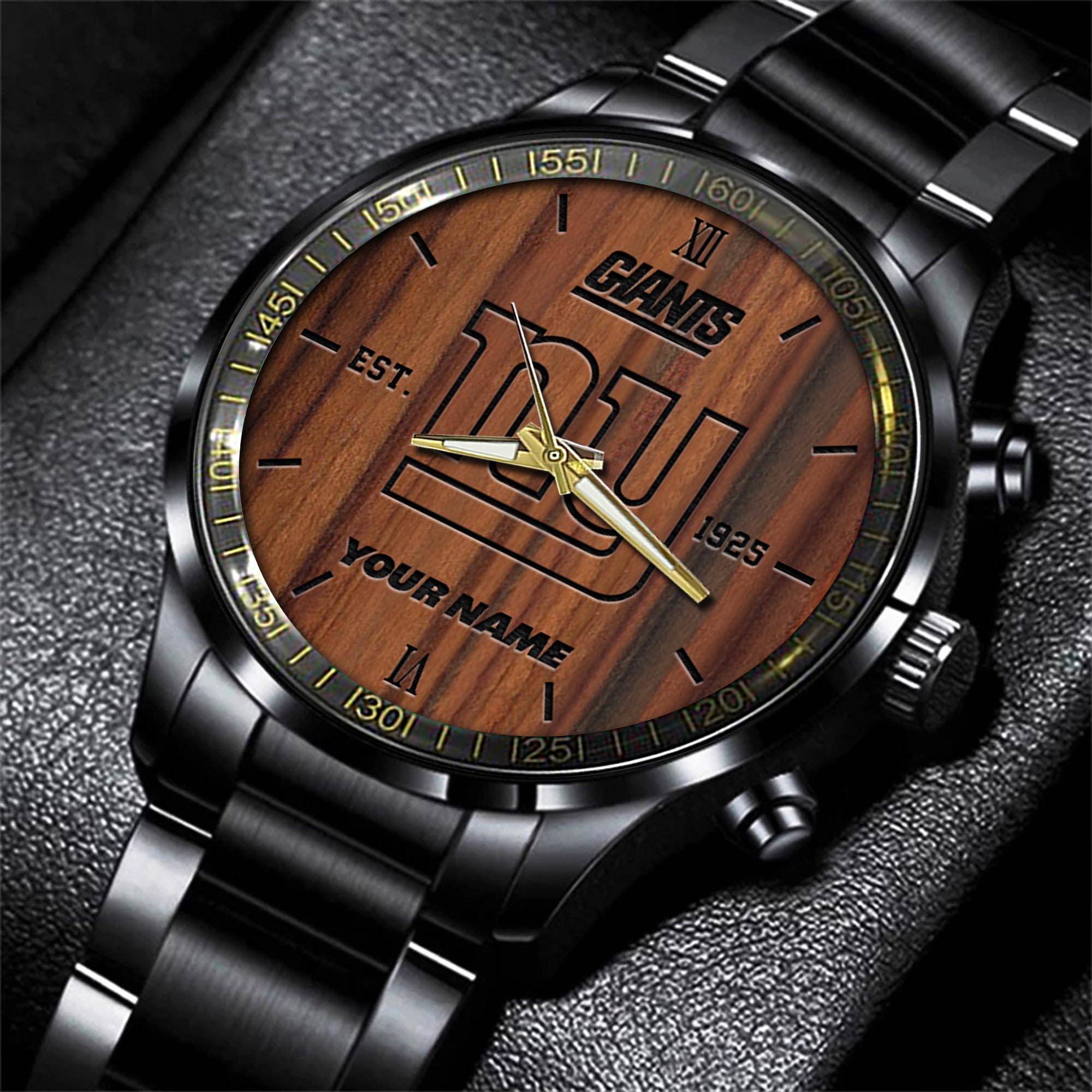 new york giants nfl personalized sport black watch gifts for fans m53vk