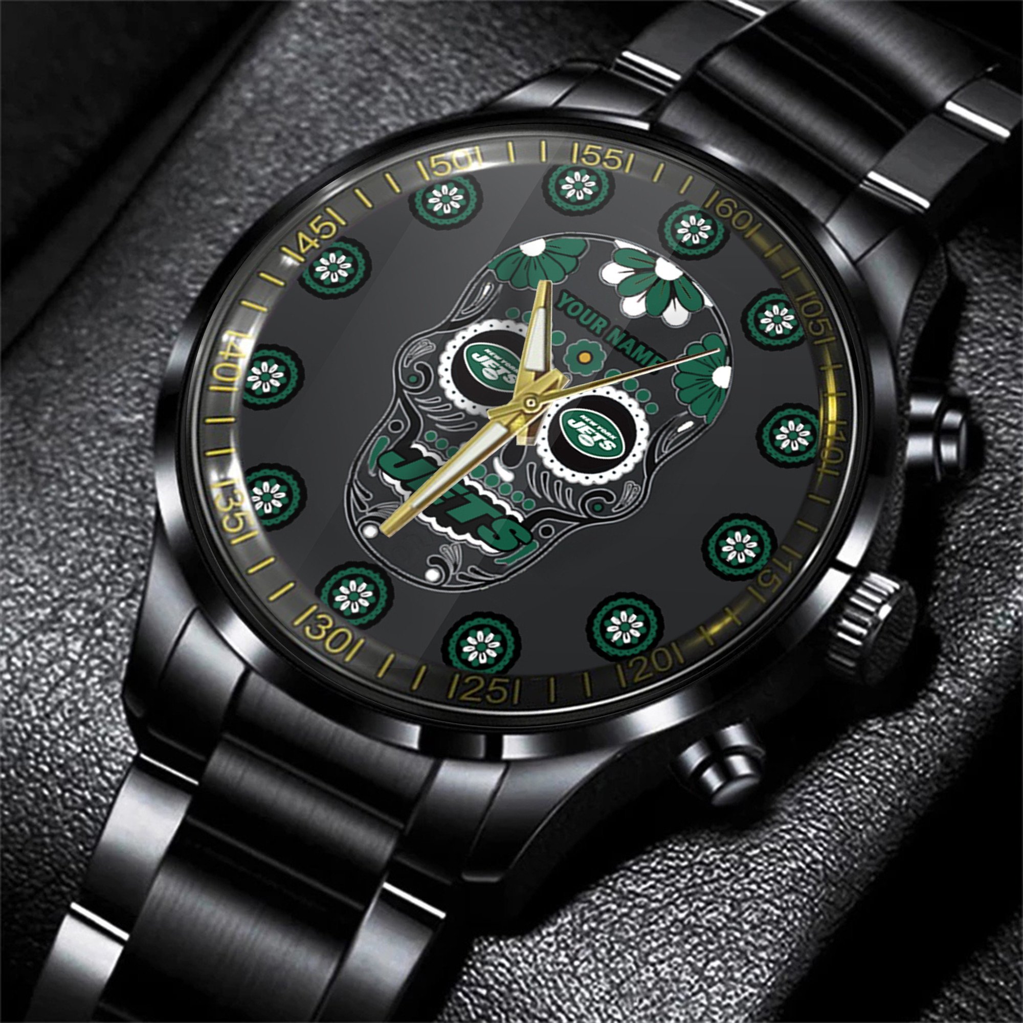 new york jets nfl men hand watch personalized gift for fans lbgkk