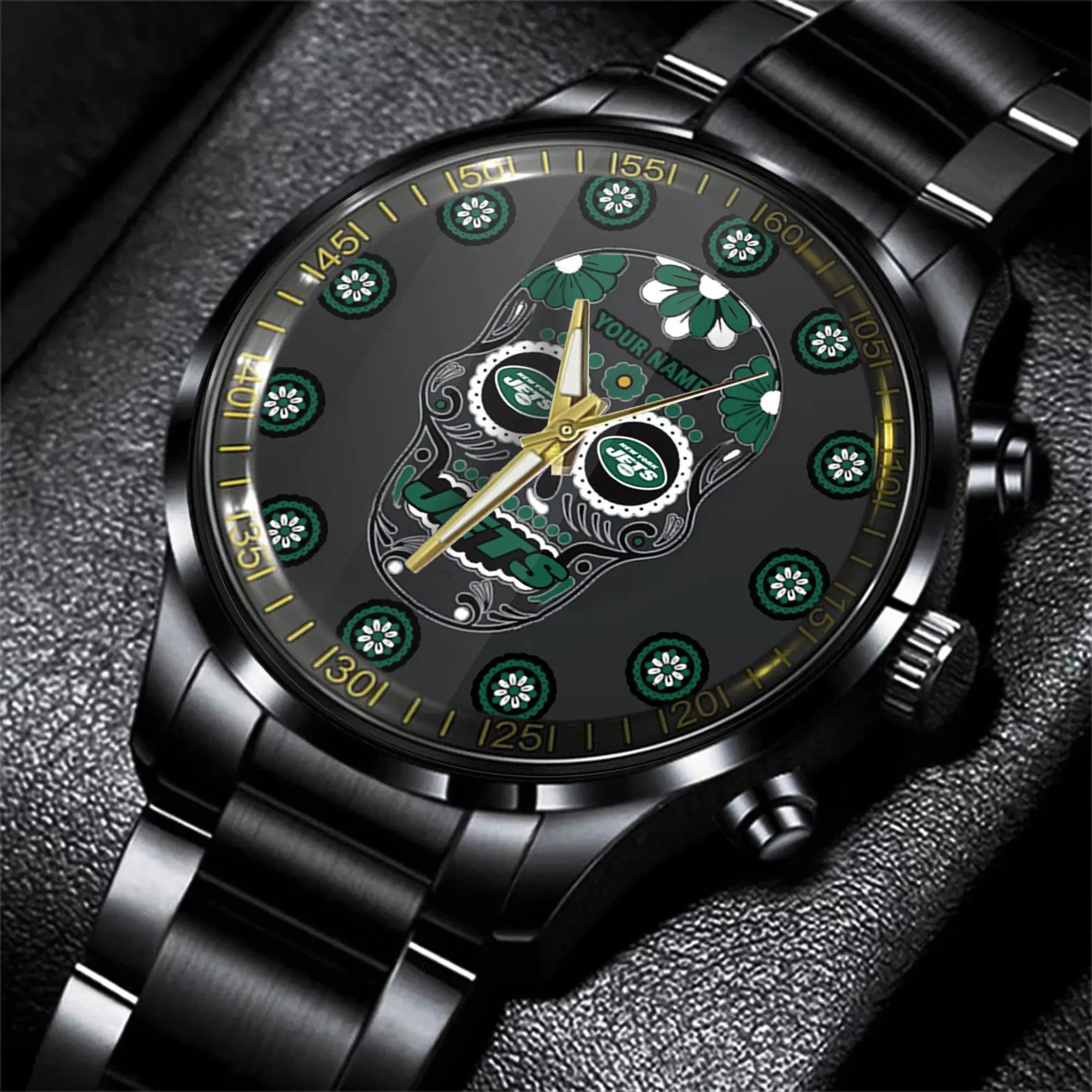 new york jets nfl men hand watch personalized gift for fans lbgkk