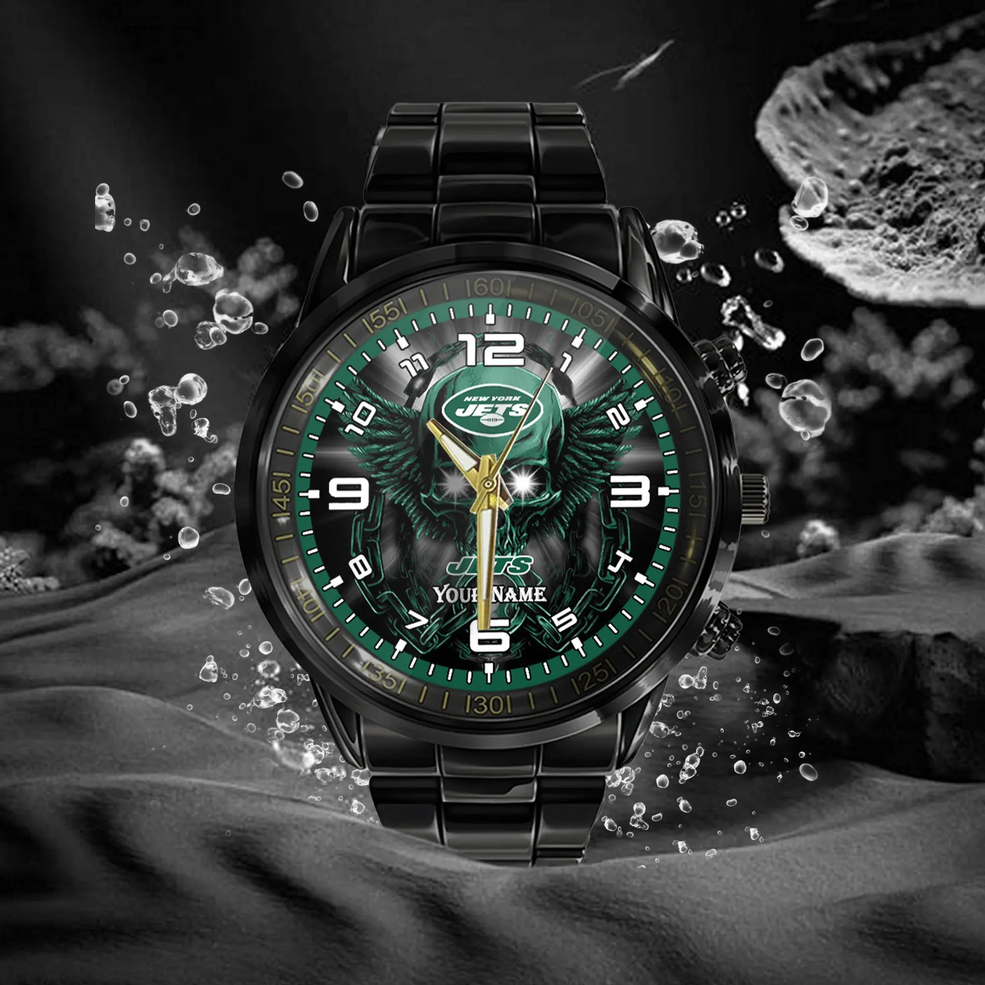 new york jets nfl personalized 3d men hand watch gift for fans for father blaxe