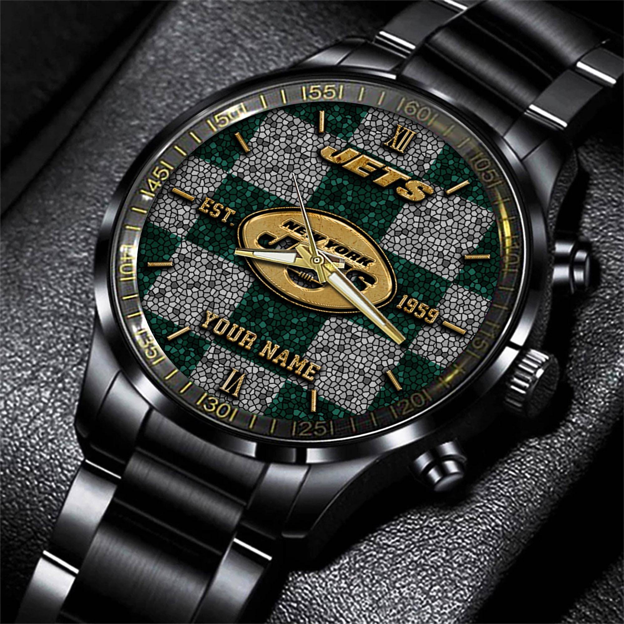 new york jets nfl personalized sport black watch gifts for fans y8xr2