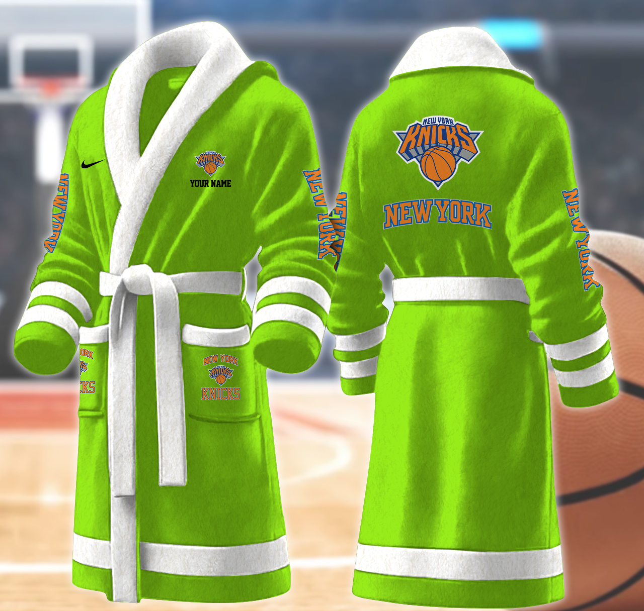 new york knicks nba personalized fleece bathrobe g9ebe