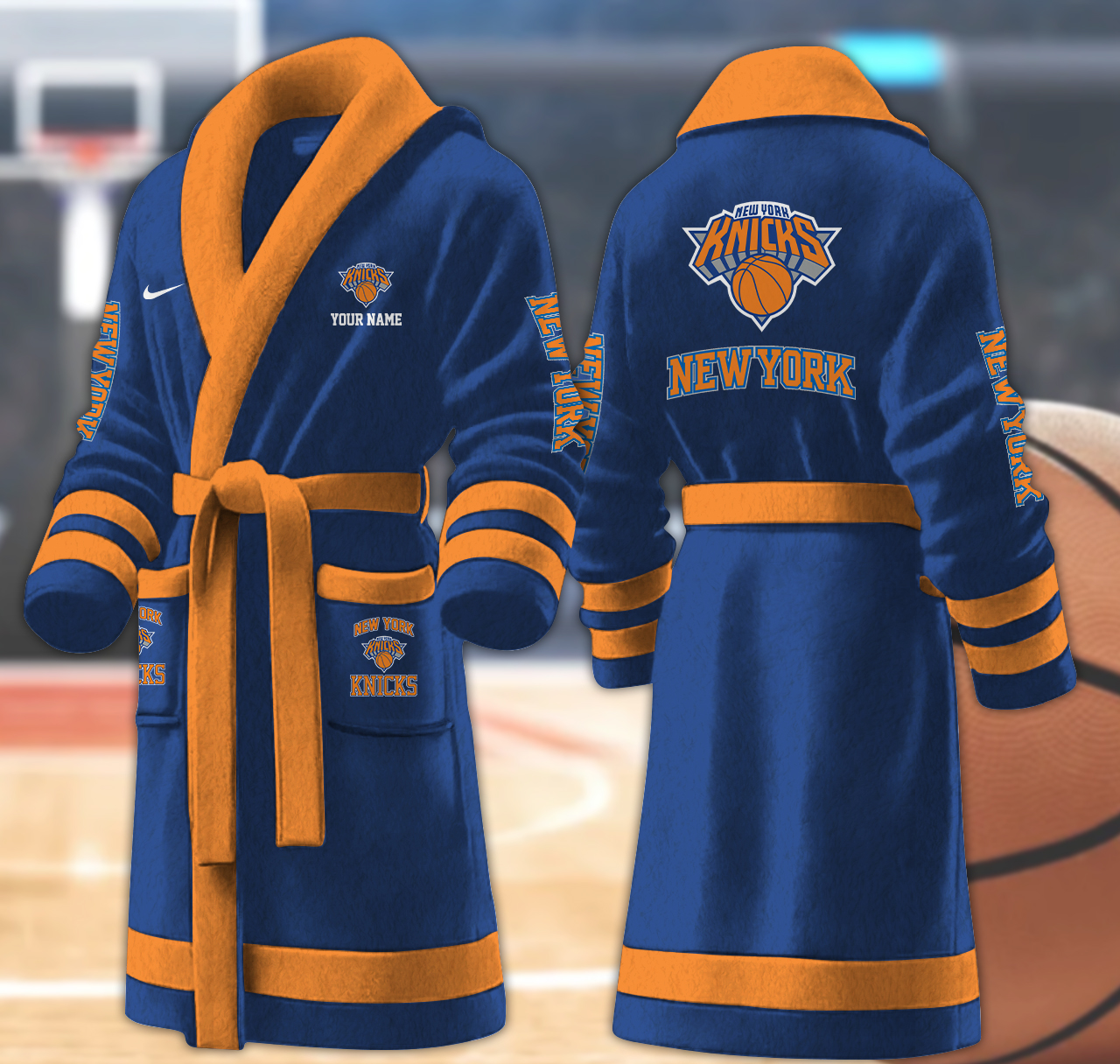 new york knicks nba personalized fleece bathrobe qvfzs