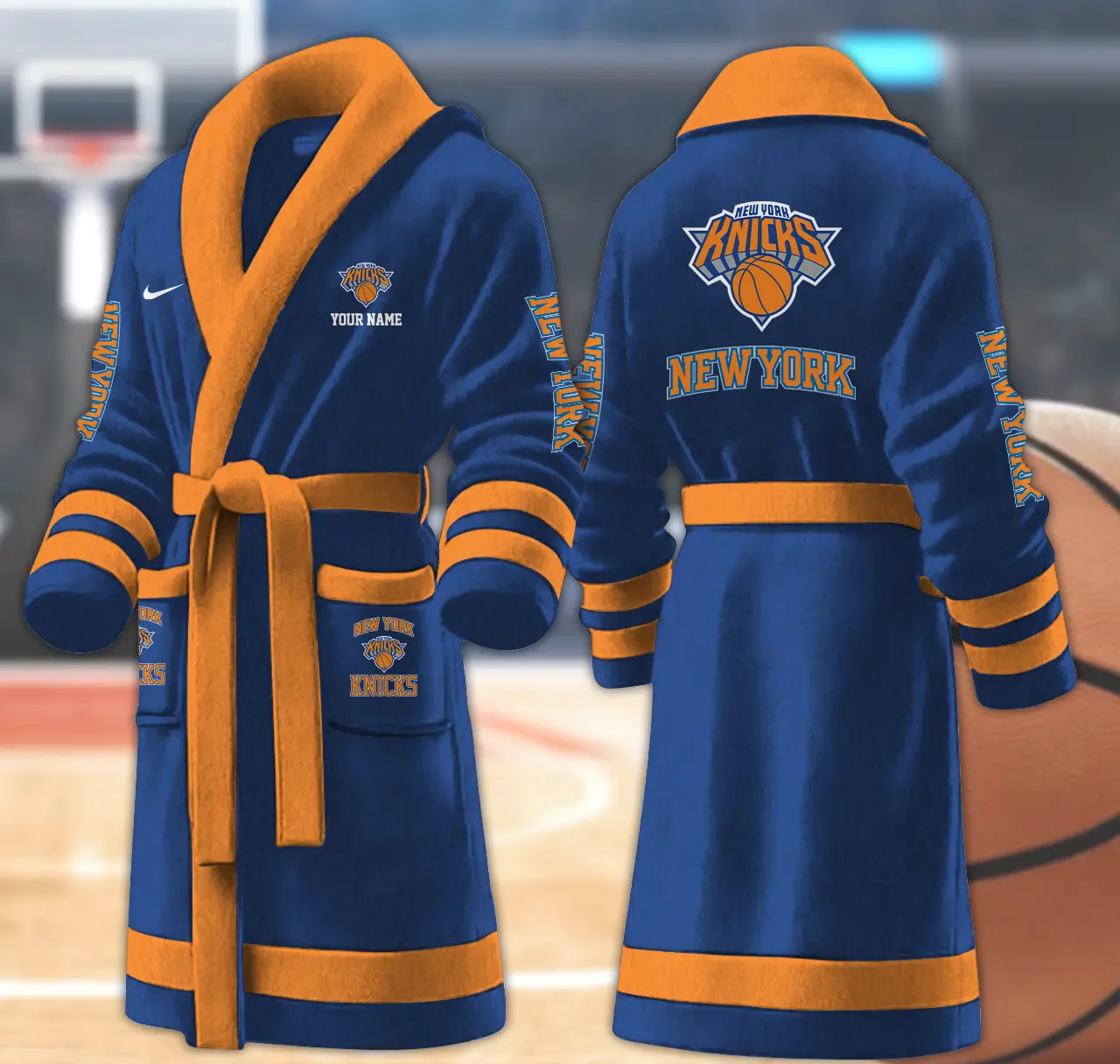 new york knicks nba personalized fleece bathrobe qvfzs