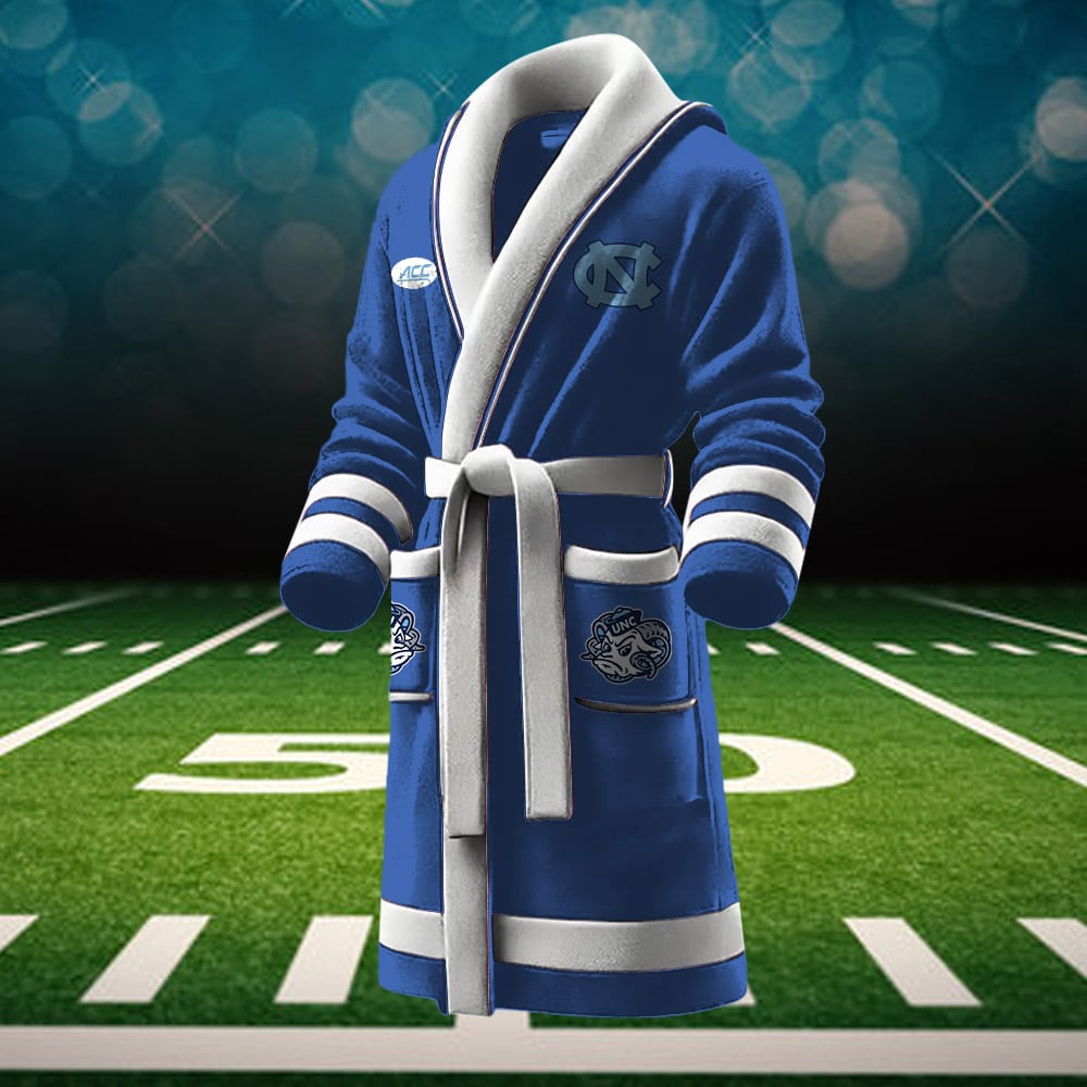 north carolina tar heels ncaa personalized fleece bathrobe sm4yf