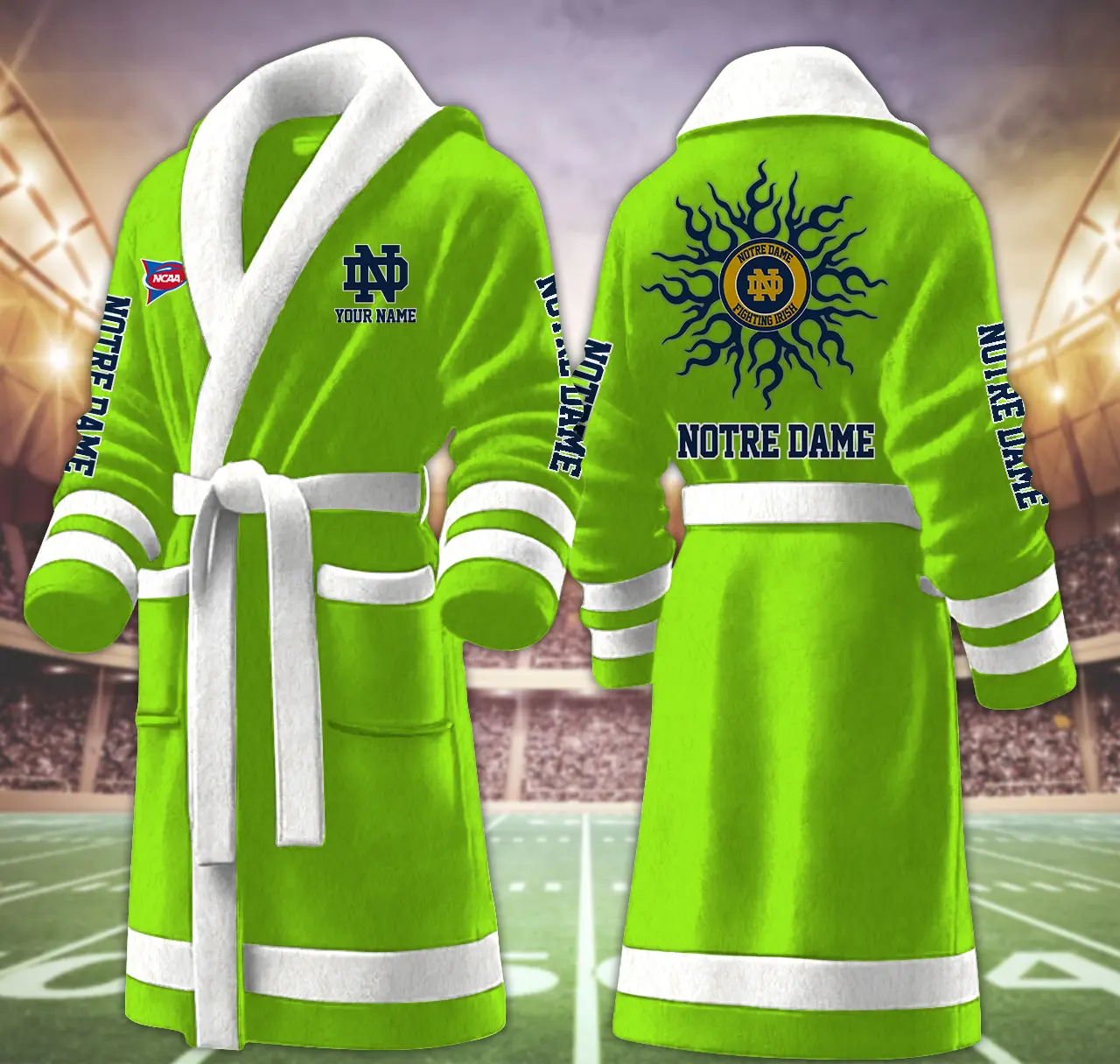 notre dame fighting irish ncaa fleece bathrobe py0ps