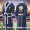 notre dame fighting irish ncaa personalized fleece bathrobe 1aeon