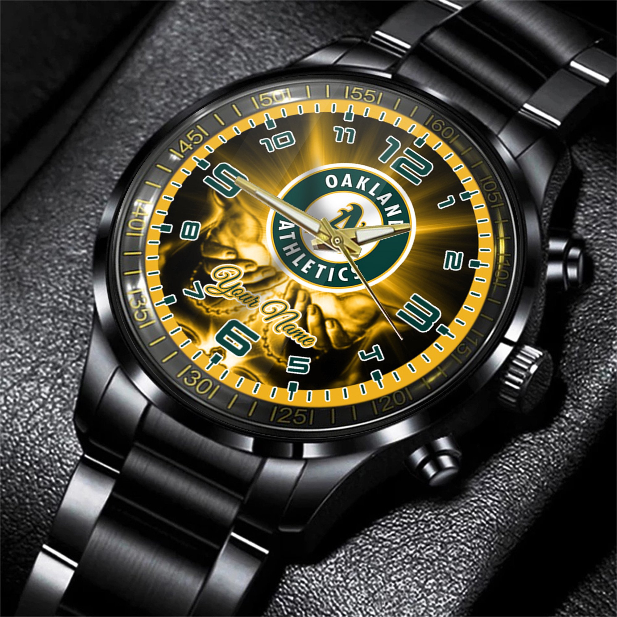 oakland athletics mlb personalized fashion 3d men hand watch gift for fans for father lubao