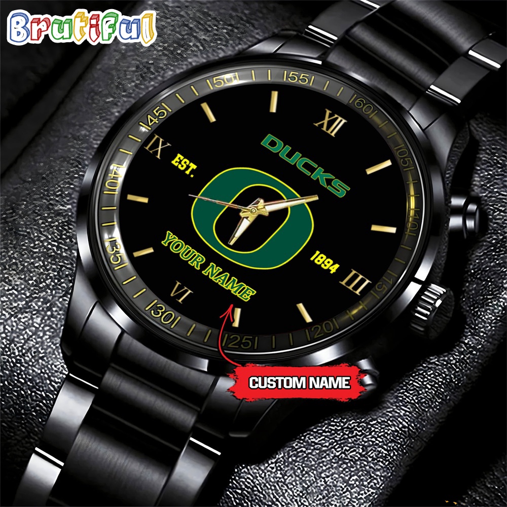 oregon ducks ncaa personalized black fashion watch football watch for fans qhqx7