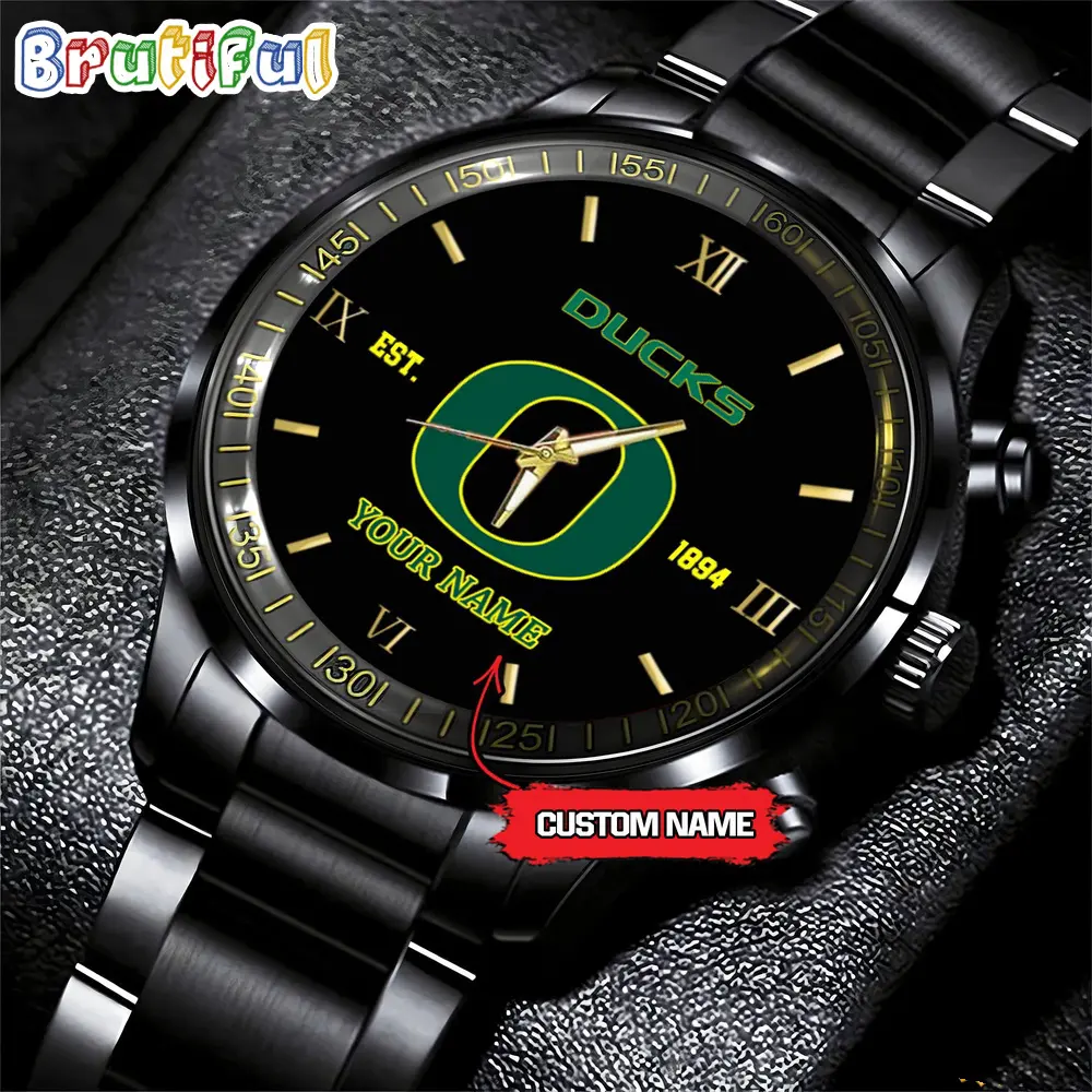 oregon ducks ncaa personalized black fashion watch football watch for fans qhqx7