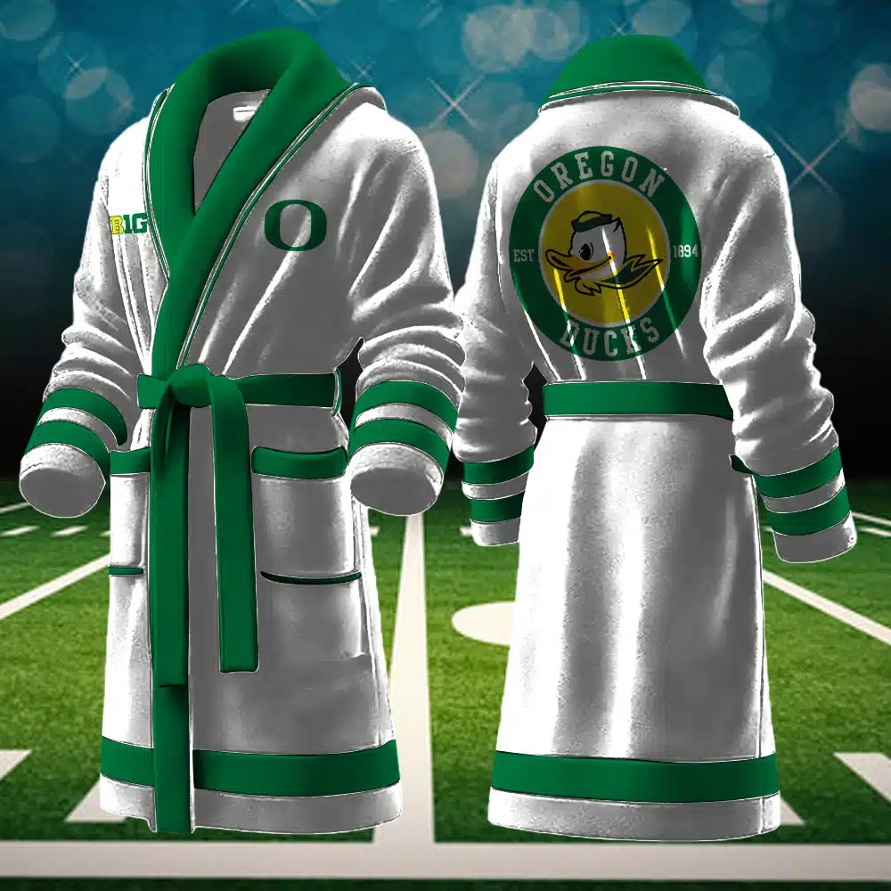 oregon ducks ncaa personalized fleece bathrobe uhxxk