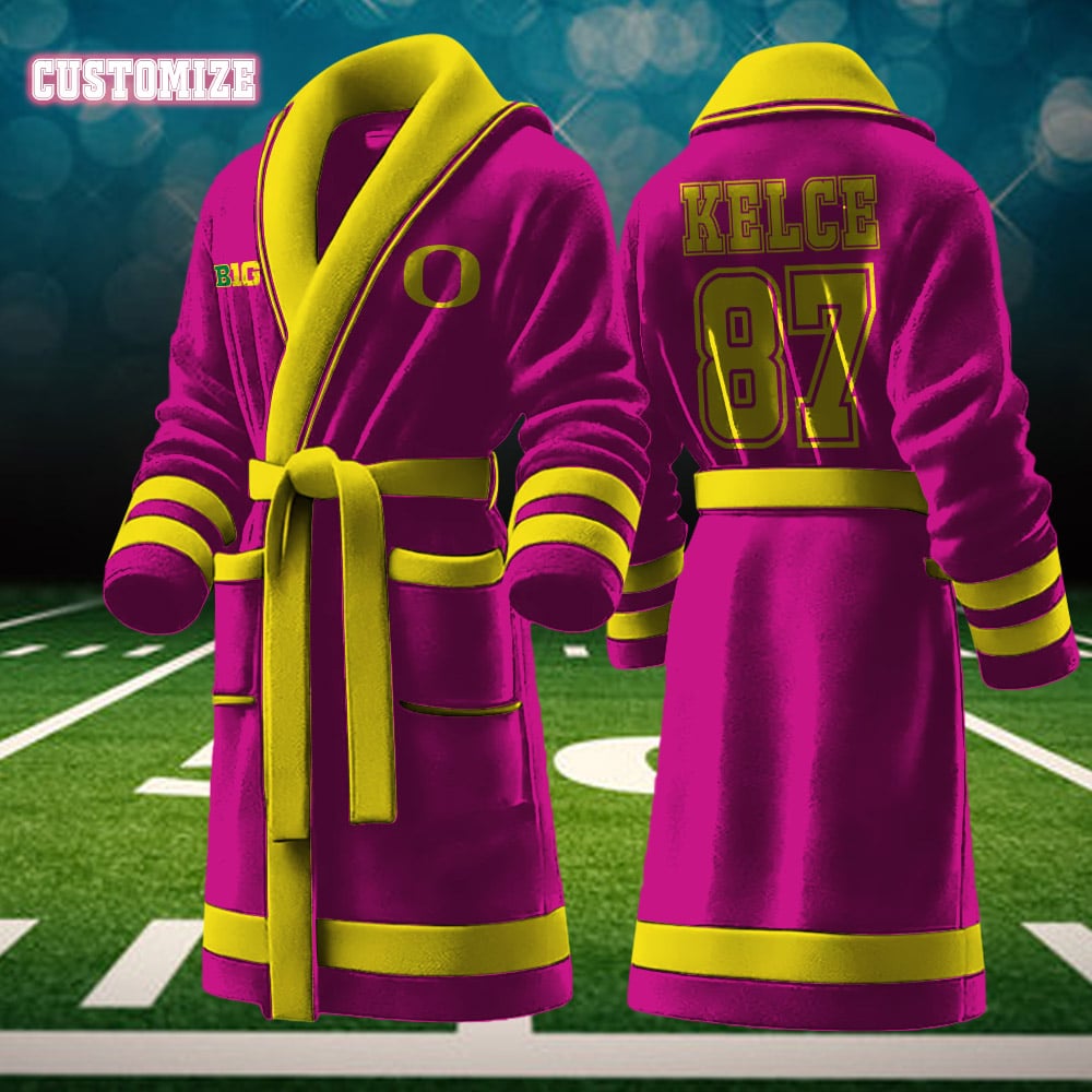 oregon ducks ncaa personalized fleece bathrobe y4upt