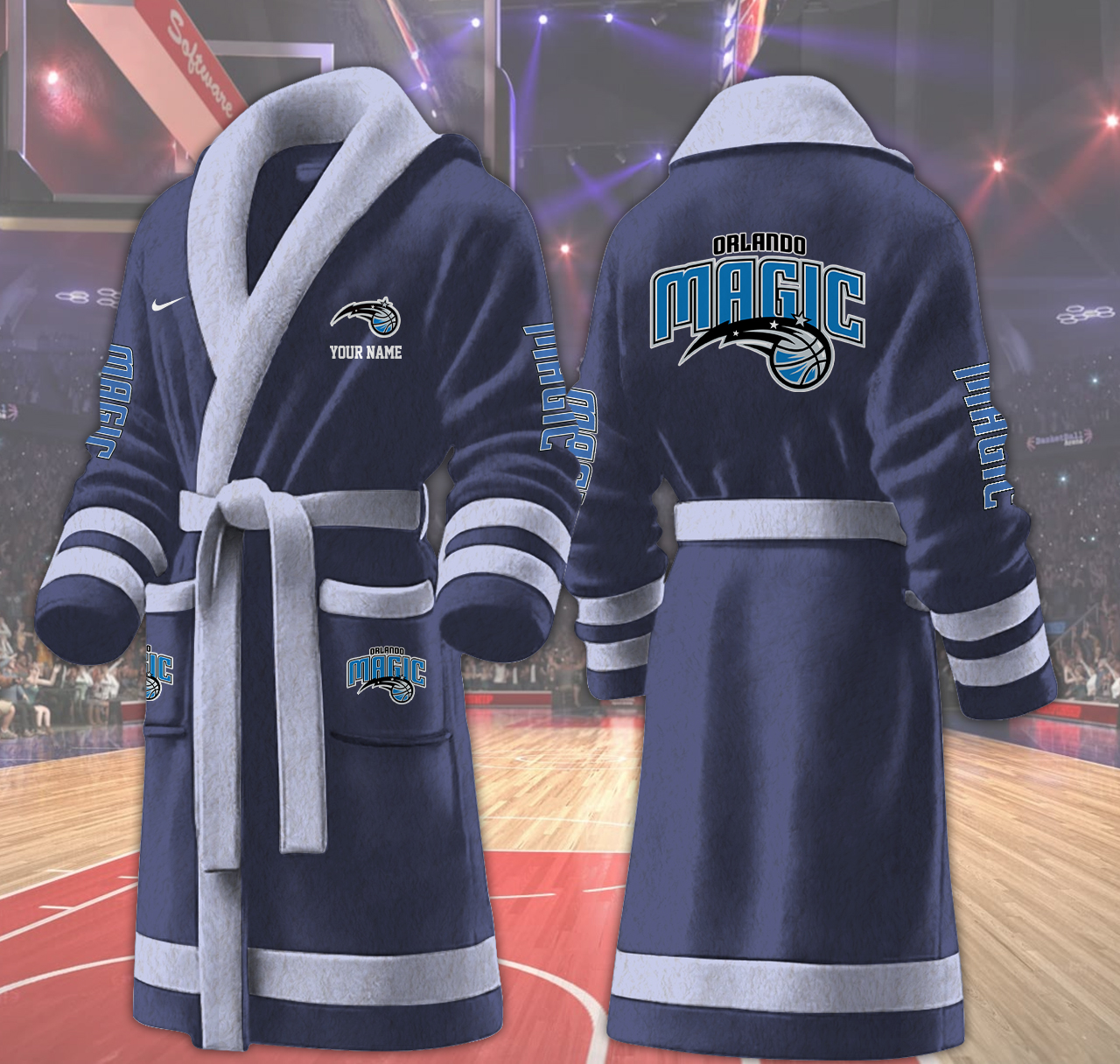 orlando magic nba personalized fleece bathrobe ltvpn