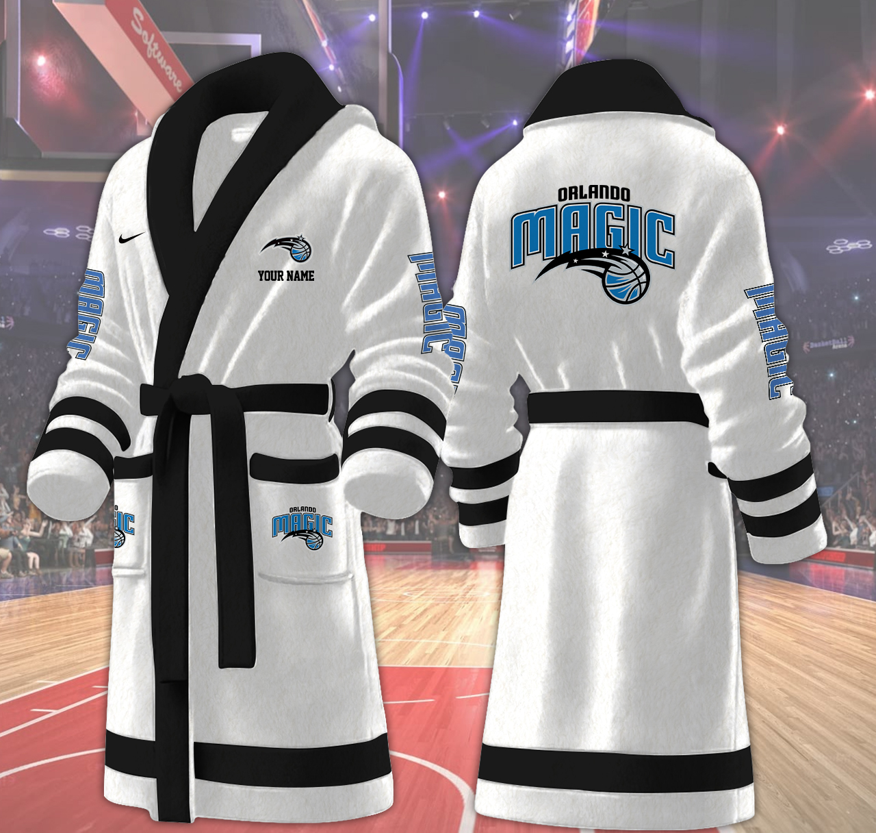 orlando magic nba personalized fleece bathrobe mffpr