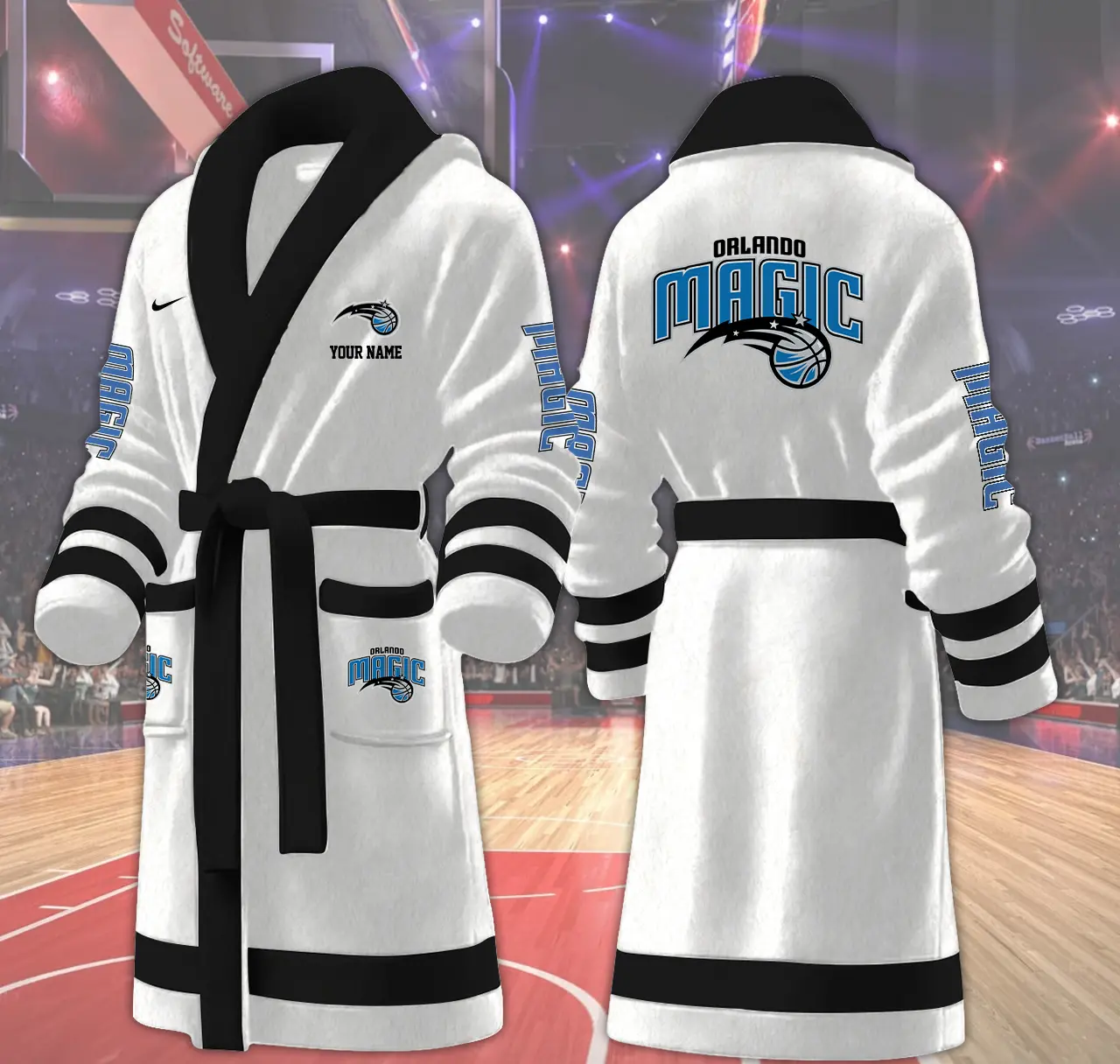 orlando magic nba personalized fleece bathrobe mffpr