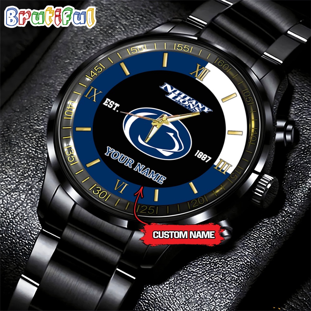 penn state nittany lions ncaa personalized black hand watch for fans w13rt