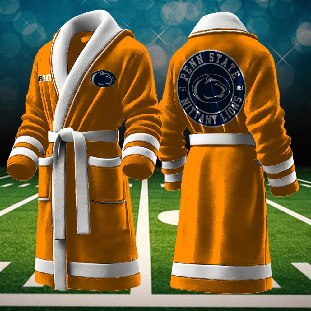 penn state nittany lions ncaa personalized fleece bathrobe 5s8oa