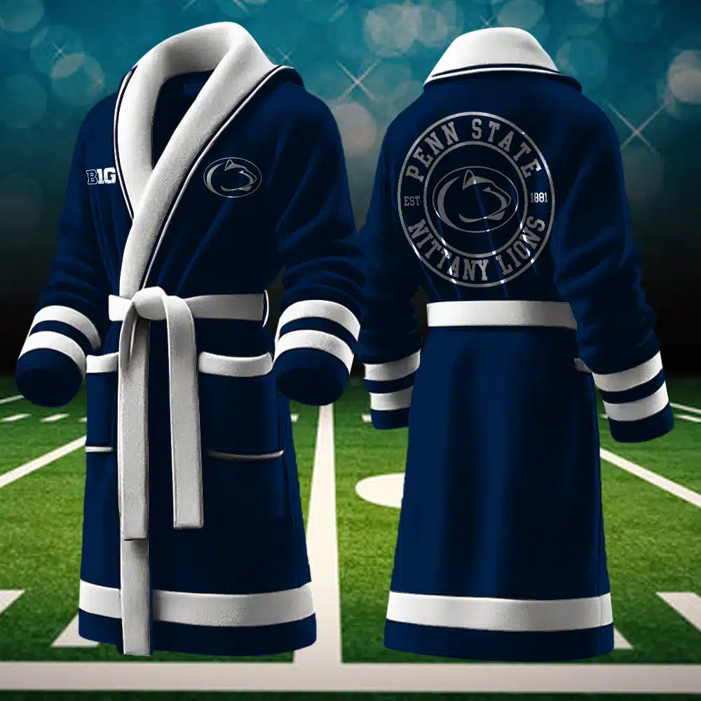 penn state nittany lions ncaa personalized fleece bathrobe 8rhc9