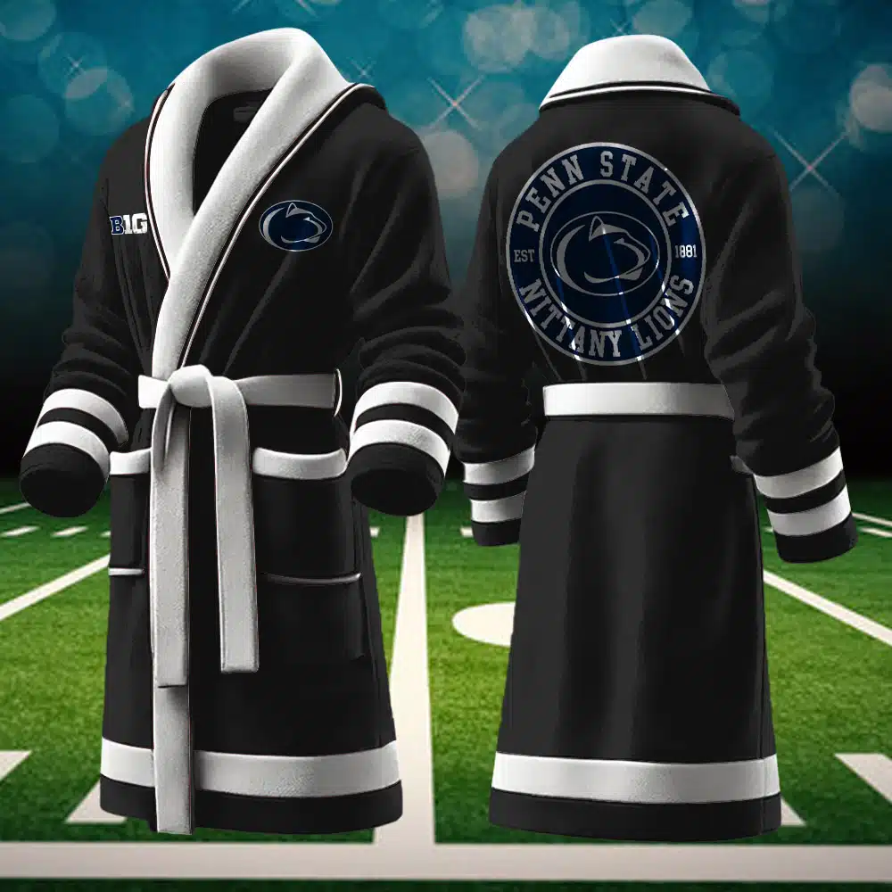 penn state nittany lions ncaa personalized fleece bathrobe 9najm