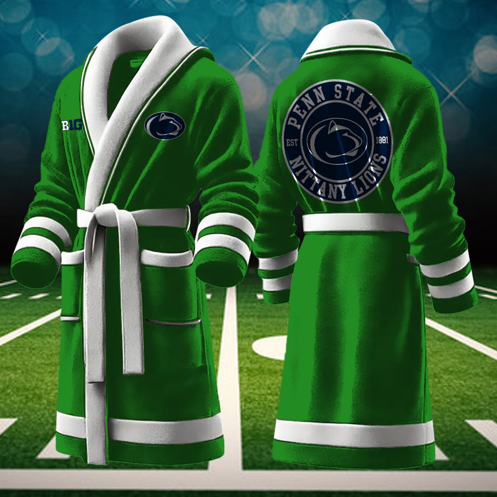 penn state nittany lions ncaa personalized fleece bathrobe cblcl