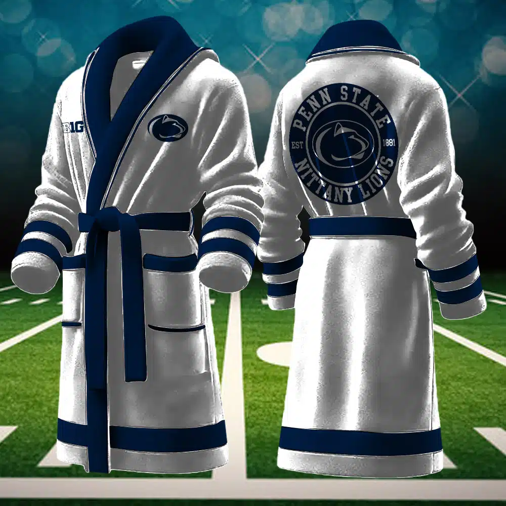 penn state nittany lions ncaa personalized fleece bathrobe dyjlp